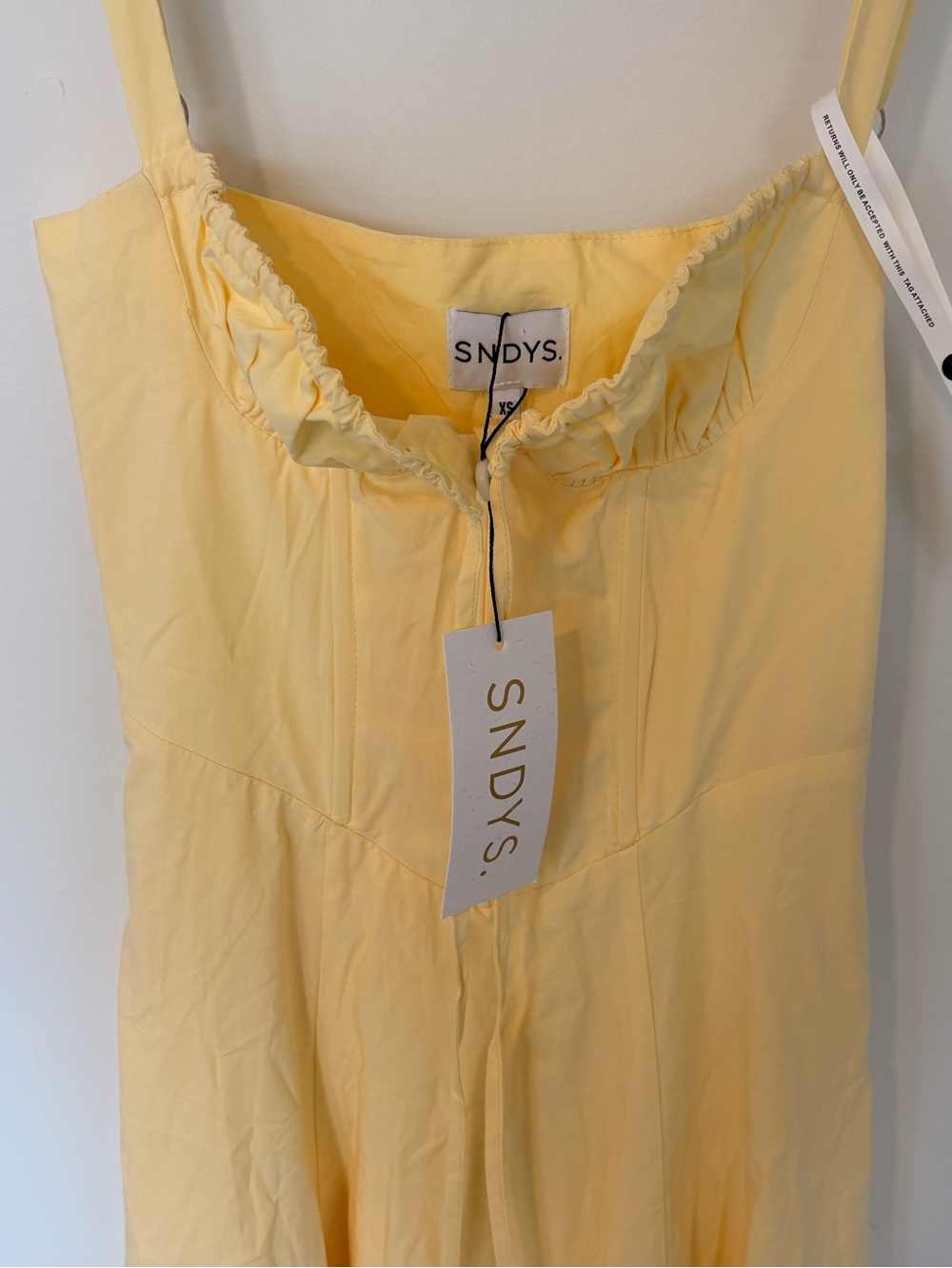 SNDYS Revolve Yellow Corset Bustier Maxi Dress XS NWT - Picture 4 of 6
